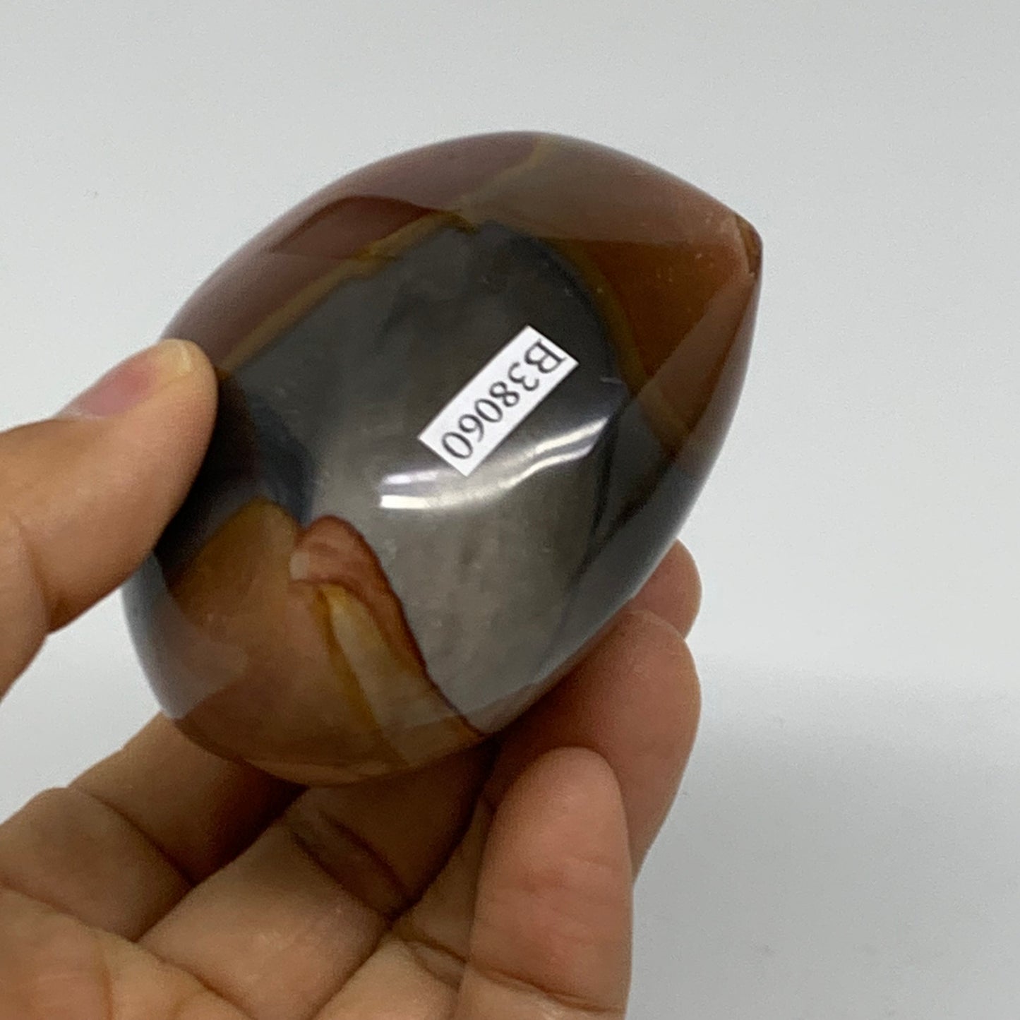 0.56 lbs, 2.7"x2.8"x1.6", Polychrome Jasper Heart Polished Crystal, B38060