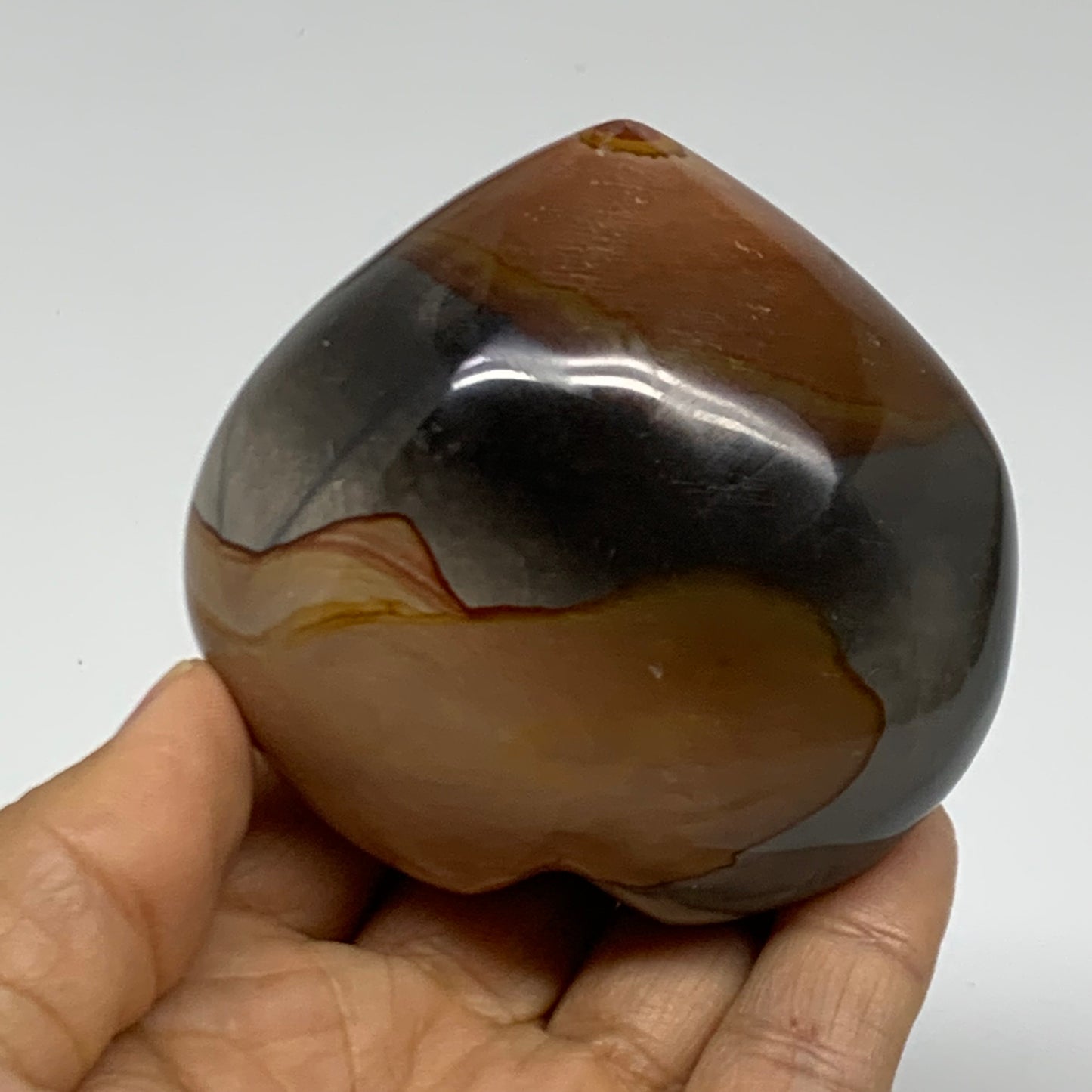0.56 lbs, 2.7"x2.8"x1.6", Polychrome Jasper Heart Polished Crystal, B38060