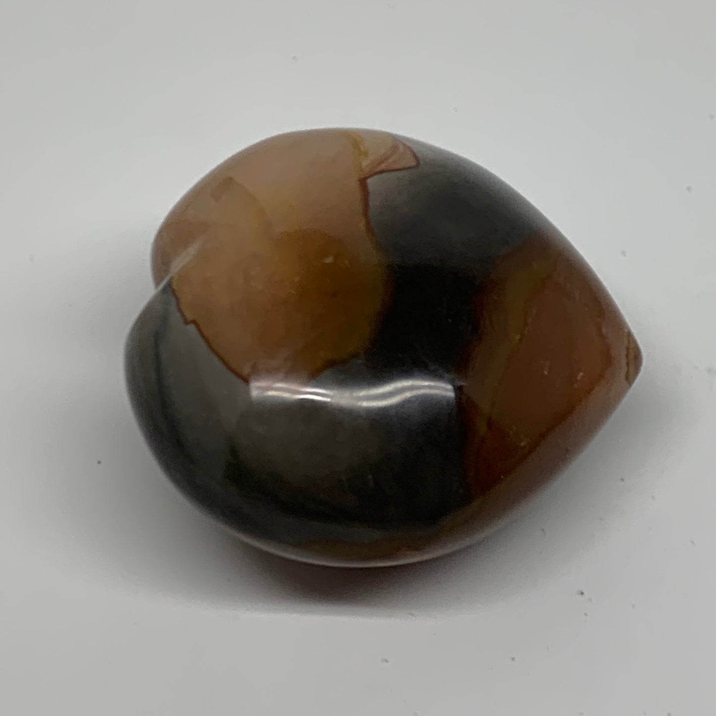 0.56 lbs, 2.7"x2.8"x1.6", Polychrome Jasper Heart Polished Crystal, B38060