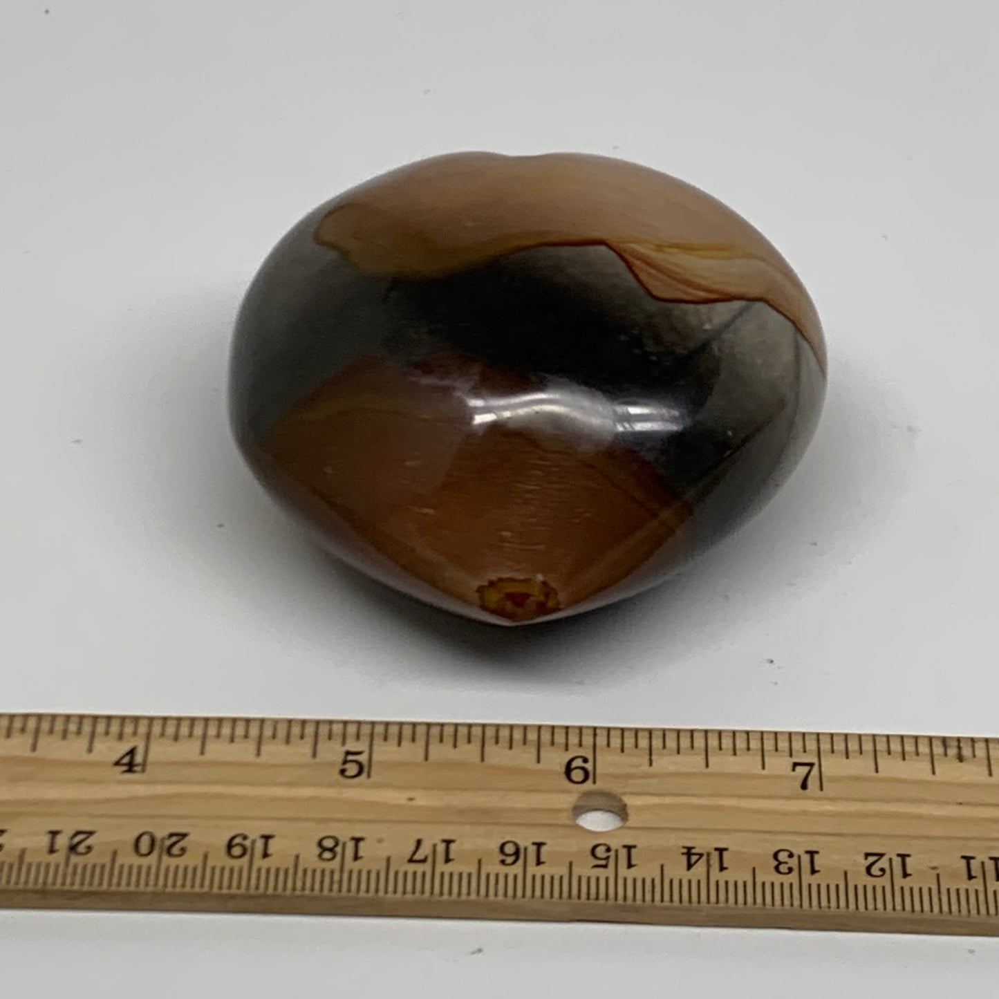 0.56 lbs, 2.7"x2.8"x1.6", Polychrome Jasper Heart Polished Crystal, B38060