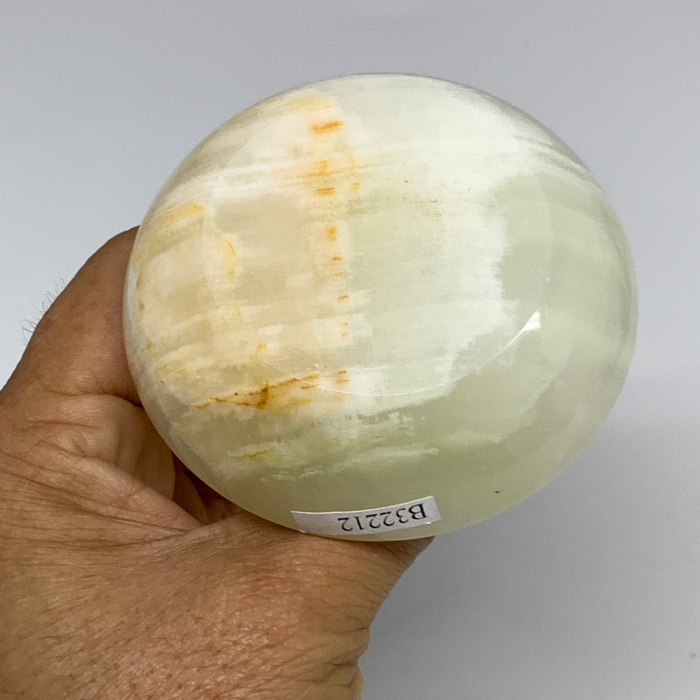 193g, 2.6"x1.4"x2.9", Natural Green Onyx Candle Holder Gemstone Hand Carved, B32
