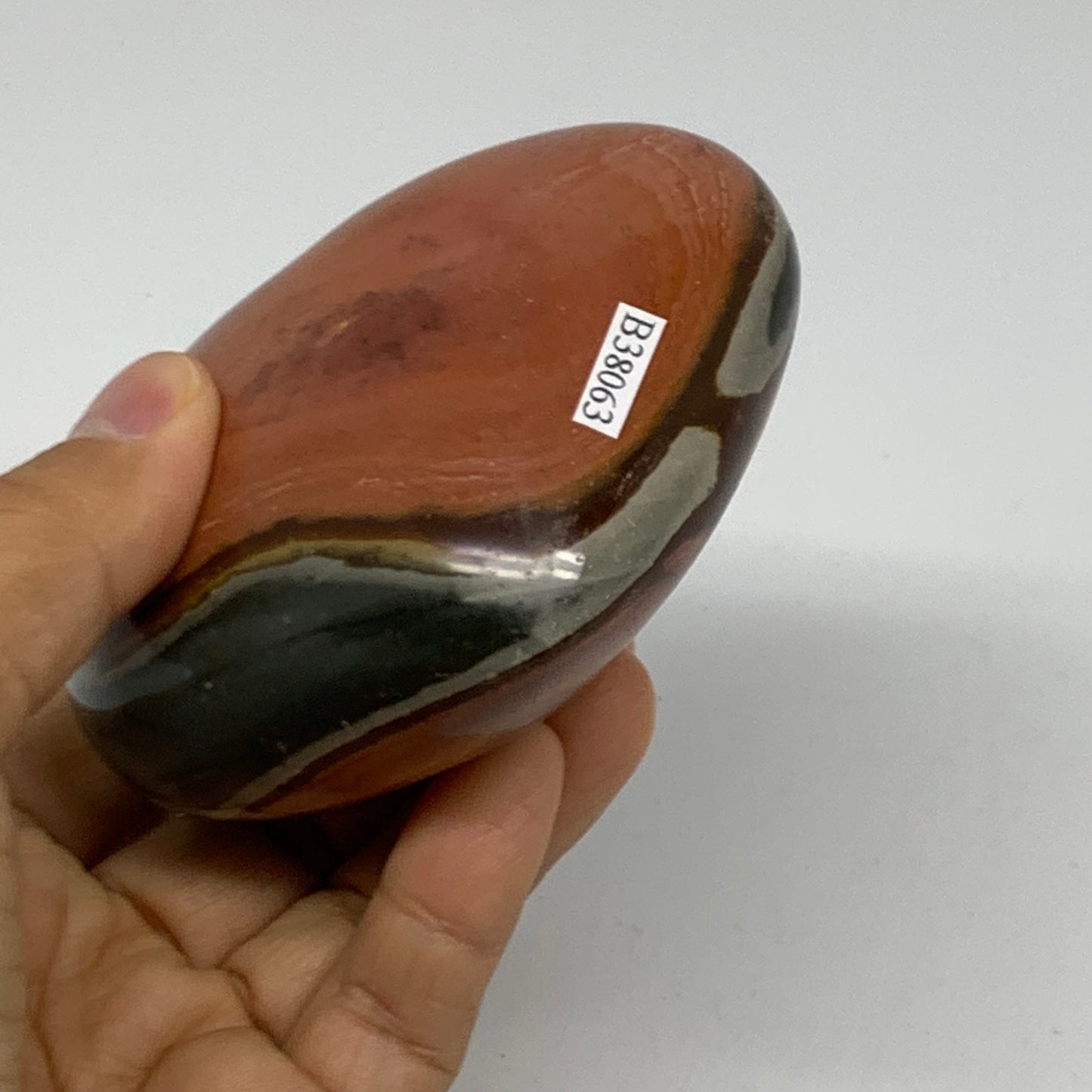 0.81 lbs, 3"x3.5"x1.7", Polychrome Jasper Heart Polished Crystal, B38063