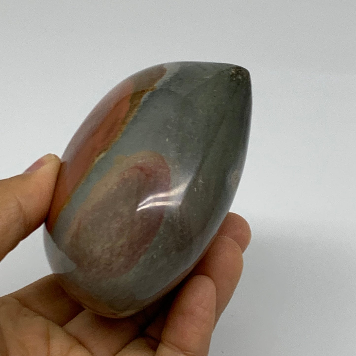 0.91 lbs, 3.2"x3.5"x1.8", Polychrome Jasper Heart Polished Crystal, B38064
