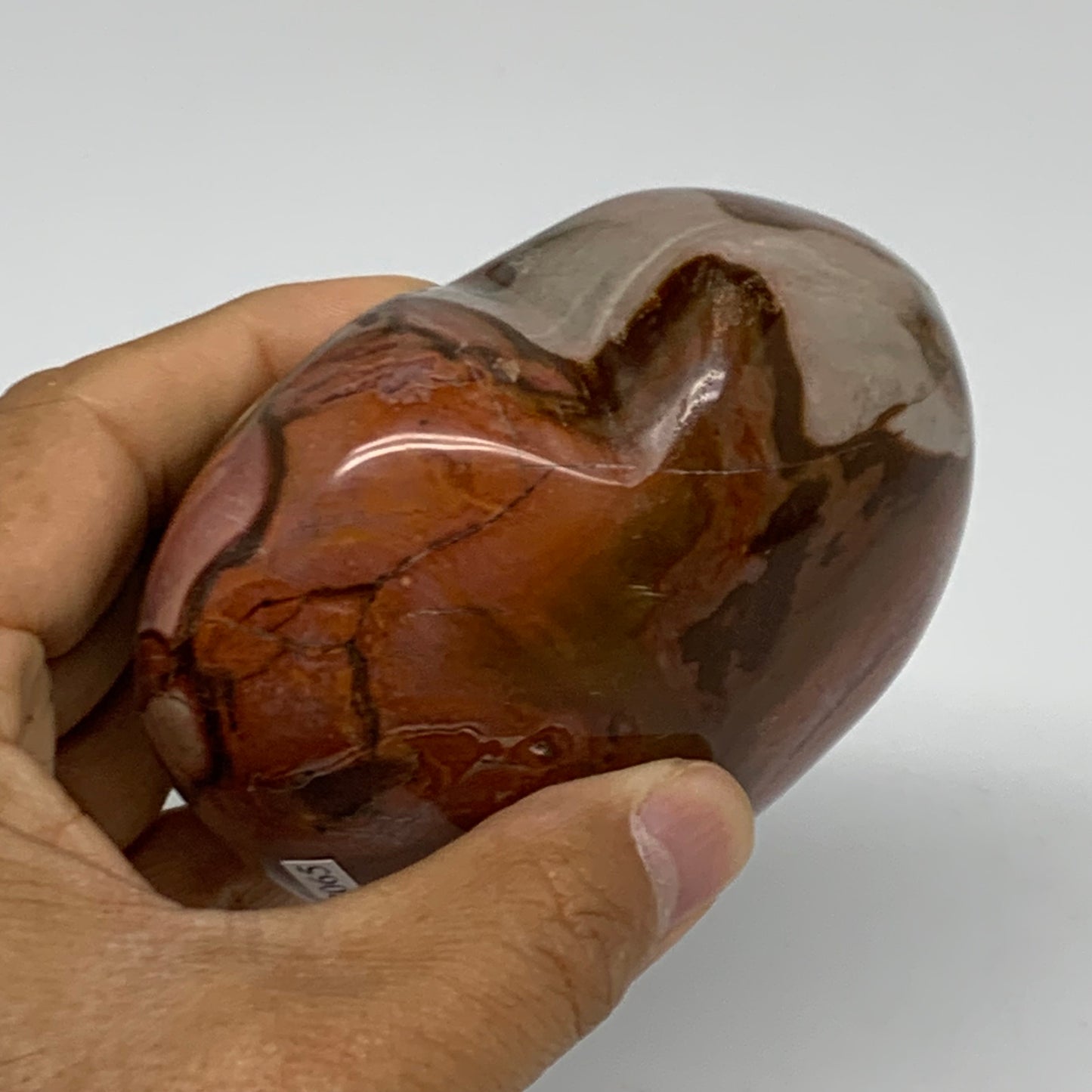 0.92 lbs, 3.3"x3.5"x1.9", Polychrome Jasper Heart Polished Crystal, B38065