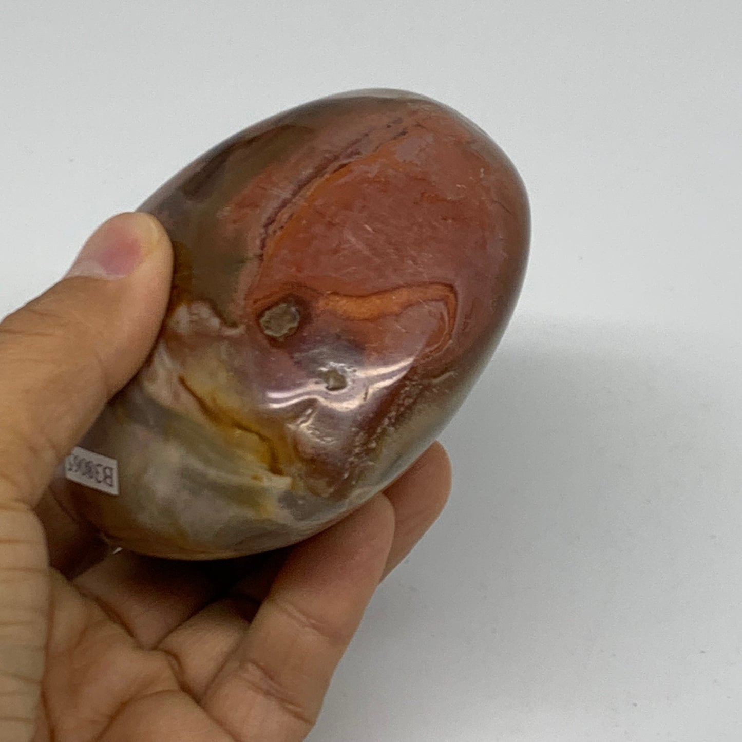 0.92 lbs, 3.3"x3.5"x1.9", Polychrome Jasper Heart Polished Crystal, B38065