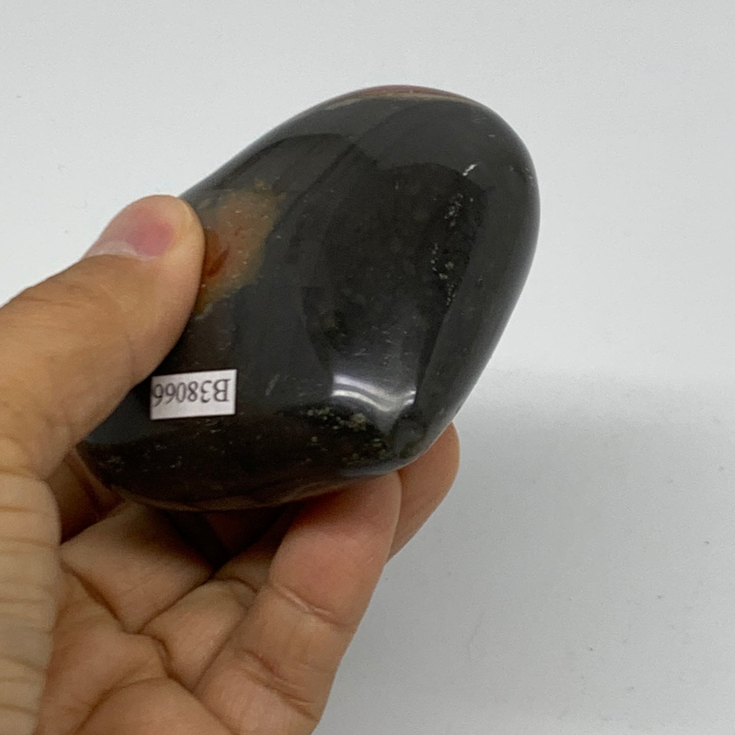 0.50 lbs, 2.7"x3"x1.4", Polychrome Jasper Heart Polished Crystal, B38066