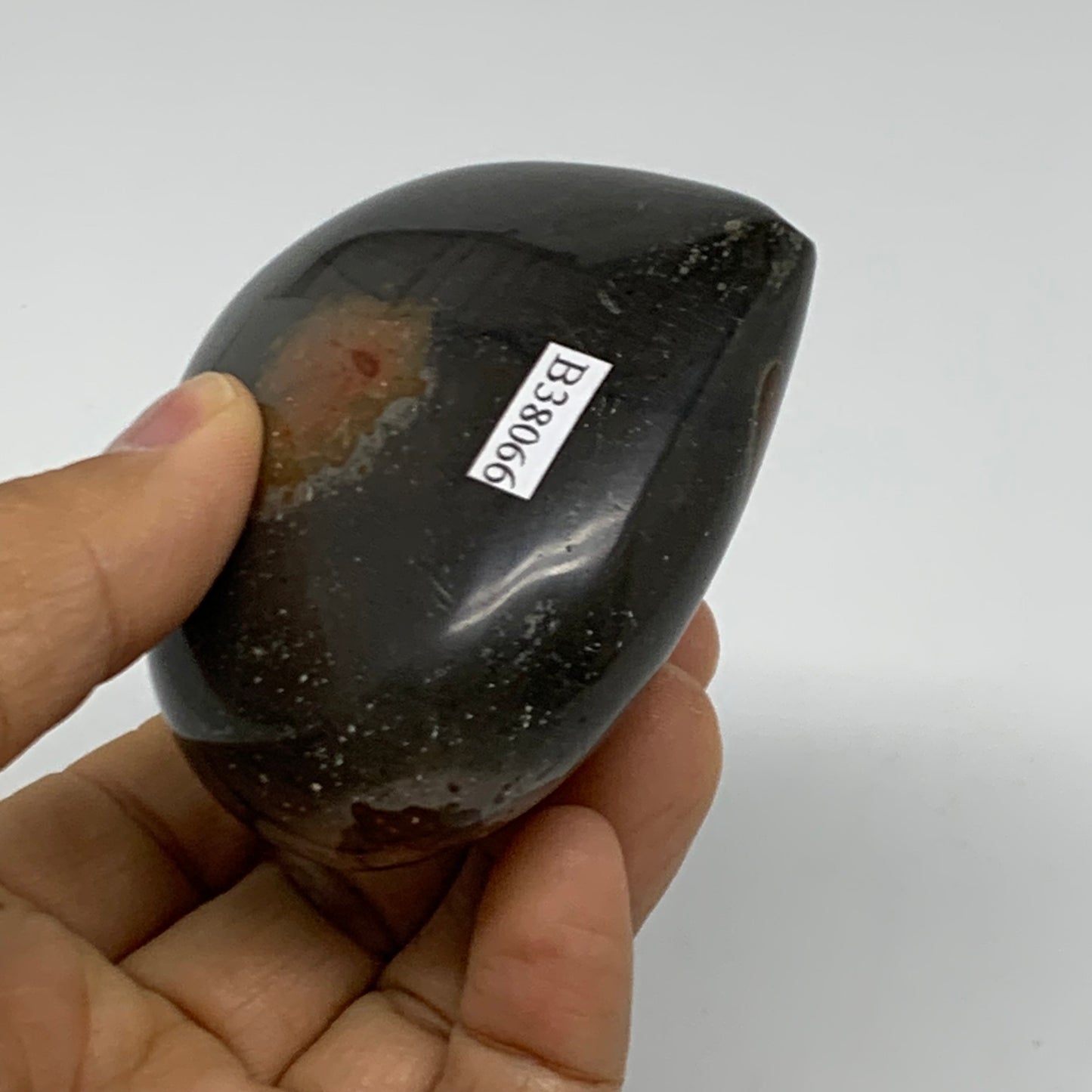 0.50 lbs, 2.7"x3"x1.4", Polychrome Jasper Heart Polished Crystal, B38066