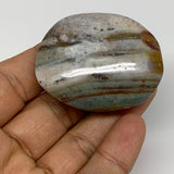 119.3g, 1.9"-2", 2pcs, Natural Ocean Jasper Palm-Stone Orbicular Jasper, B30830