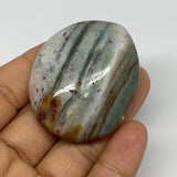 119.3g, 1.9"-2", 2pcs, Natural Ocean Jasper Palm-Stone Orbicular Jasper, B30830