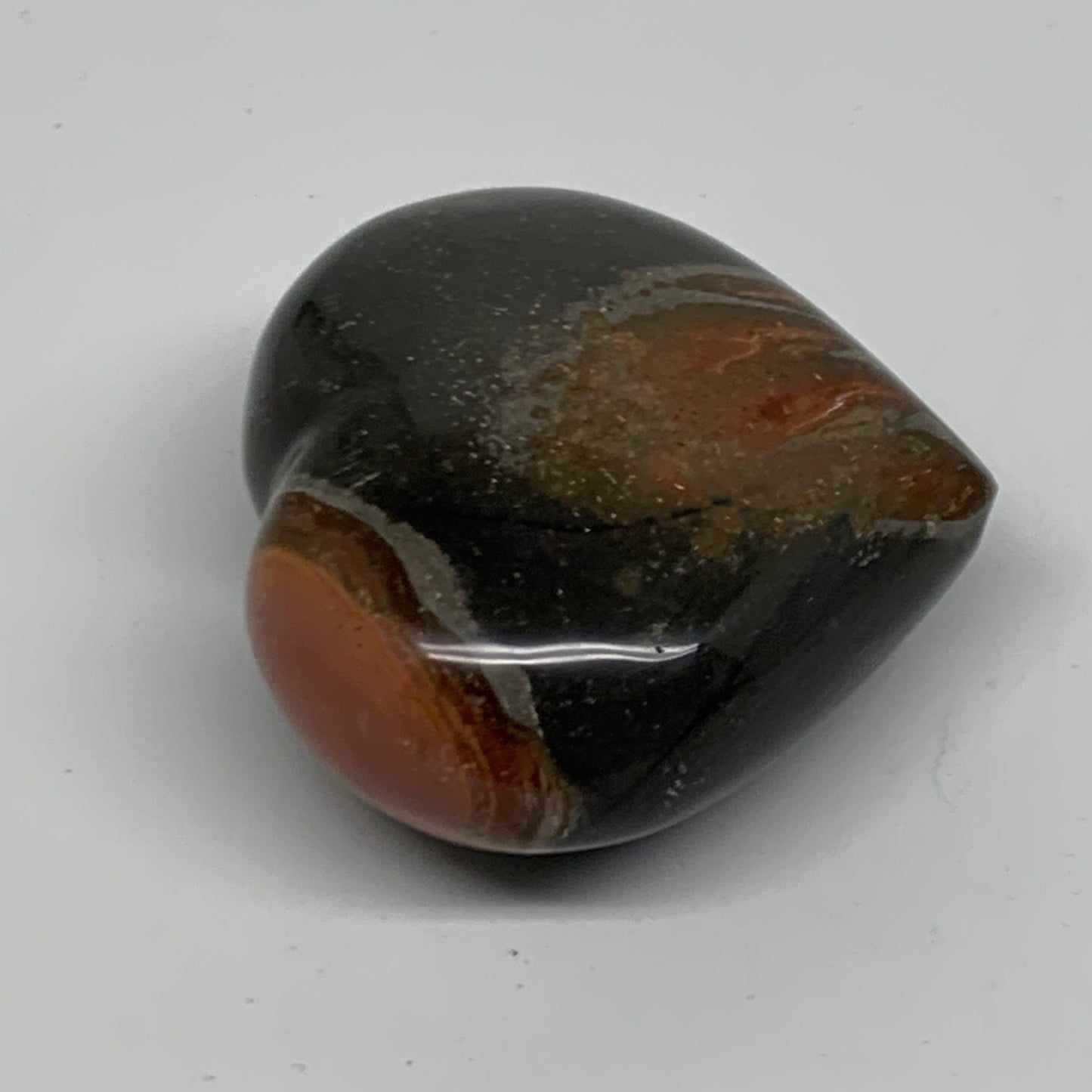 0.50 lbs, 2.7"x3"x1.4", Polychrome Jasper Heart Polished Crystal, B38066