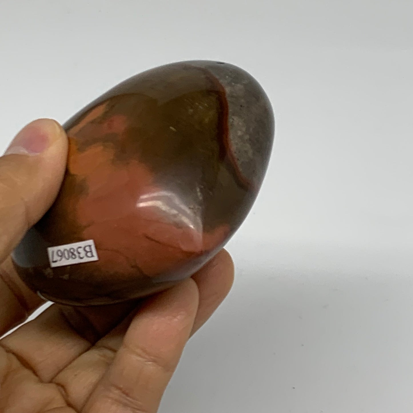 0.60 lbs, 2.6"x3"x1.7", Polychrome Jasper Heart Polished Crystal, B38067