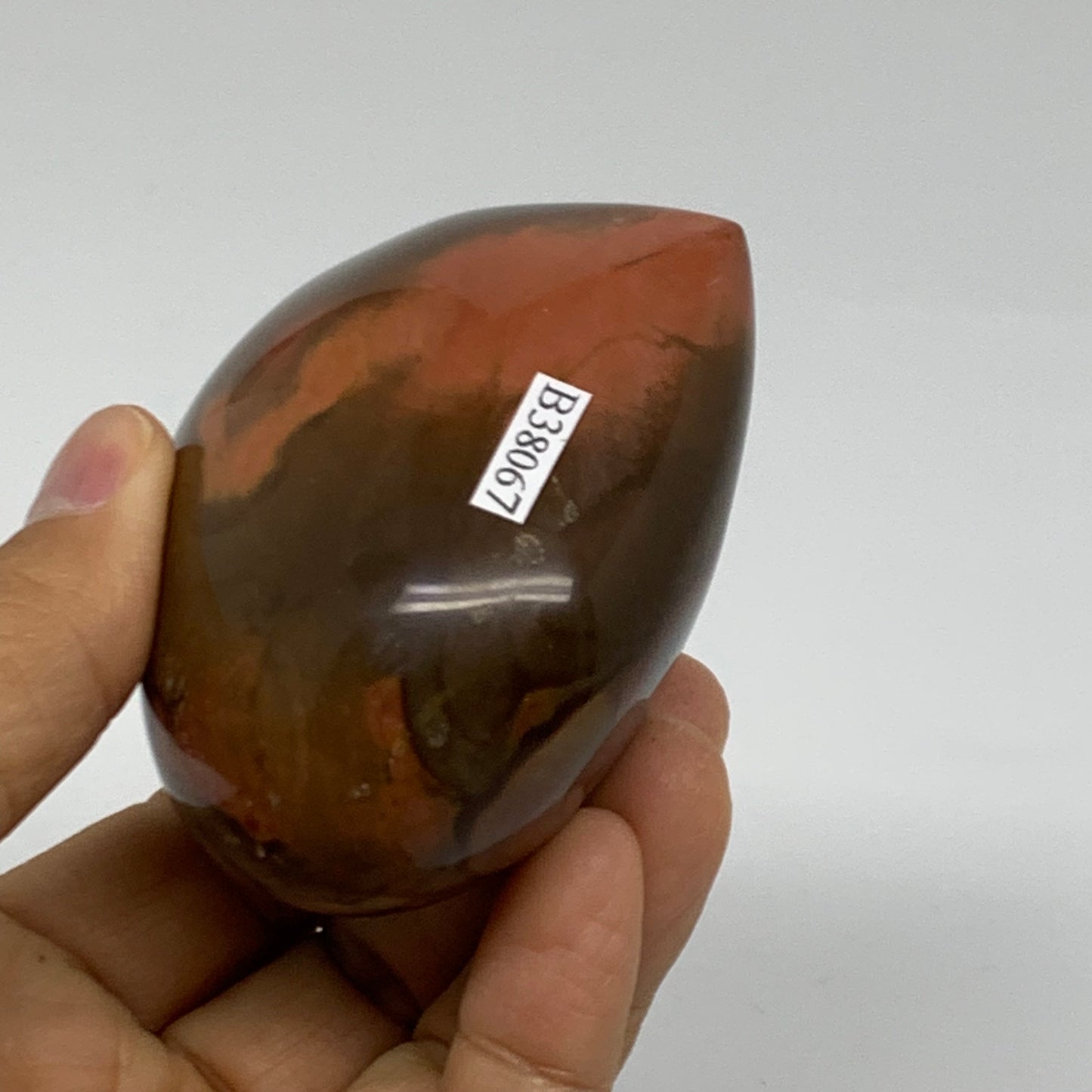 0.60 lbs, 2.6"x3"x1.7", Polychrome Jasper Heart Polished Crystal, B38067