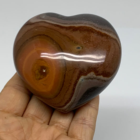 0.56 lbs, 2.8"x2.9"x1.4", Polychrome Jasper Heart Polished Crystal, B38068