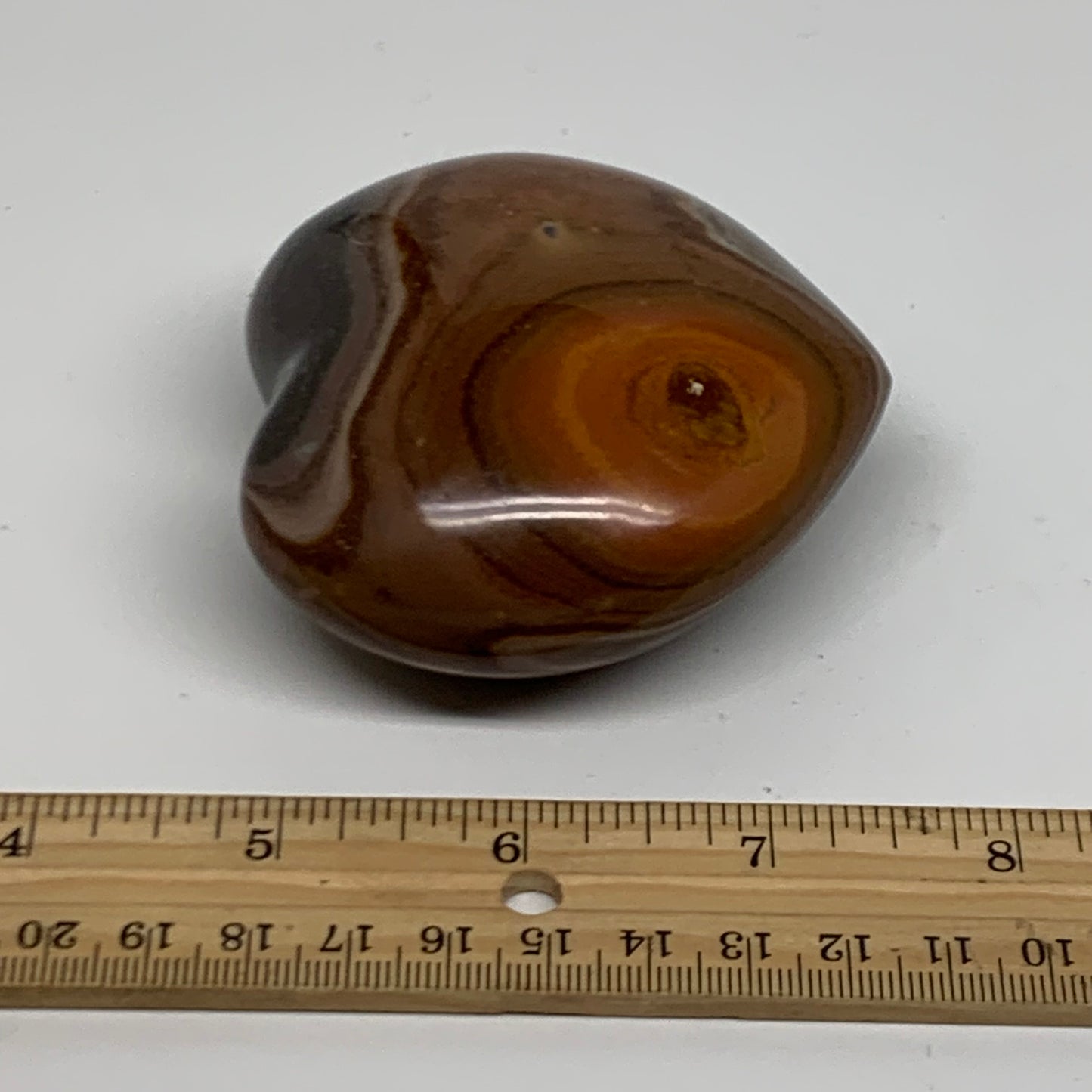 0.56 lbs, 2.8"x2.9"x1.4", Polychrome Jasper Heart Polished Crystal, B38068