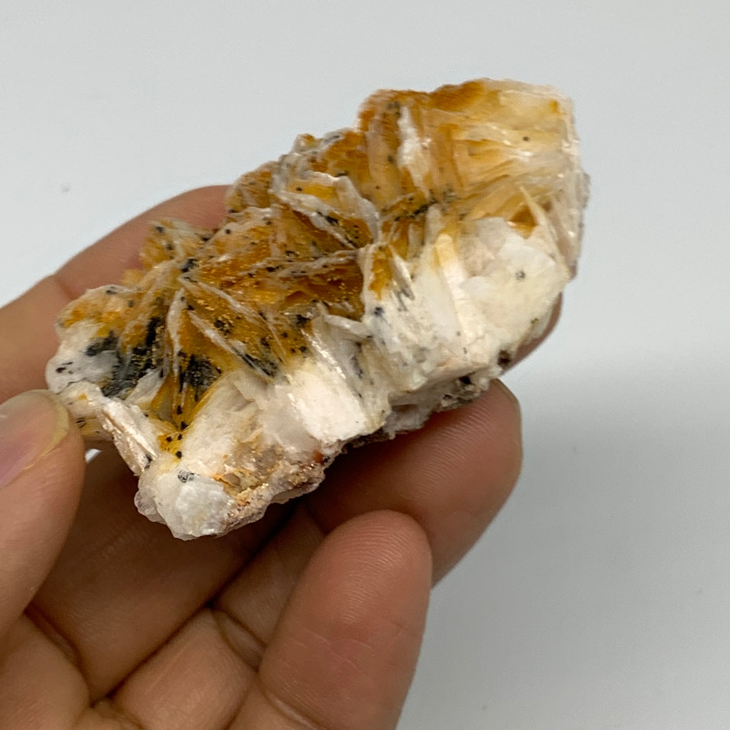 93g, 2.3"x1.7x0.9", Natural Golden Barite Mineral Specimen @Morocco, B33572