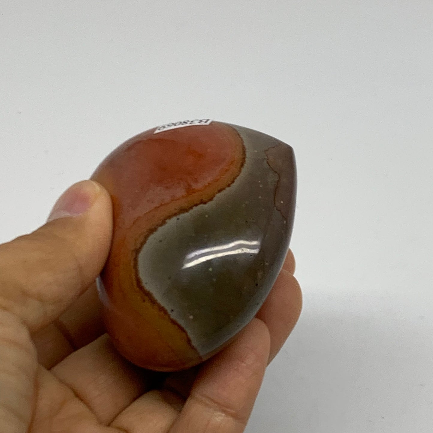 0.33 lbs, 2.2"x2.6"x1.2", Polychrome Jasper Heart Polished Crystal, B38069