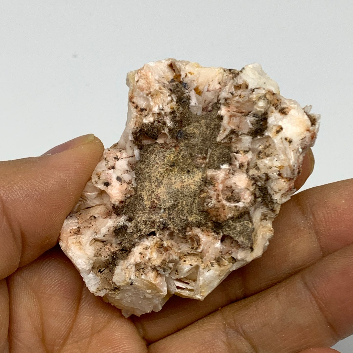 93g, 2.3"x1.7x0.9", Natural Golden Barite Mineral Specimen @Morocco, B33572