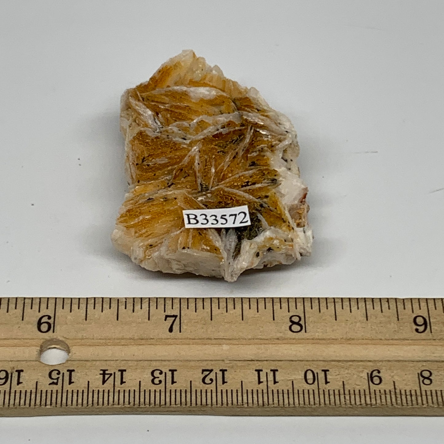 93g, 2.3"x1.7x0.9", Natural Golden Barite Mineral Specimen @Morocco, B33572