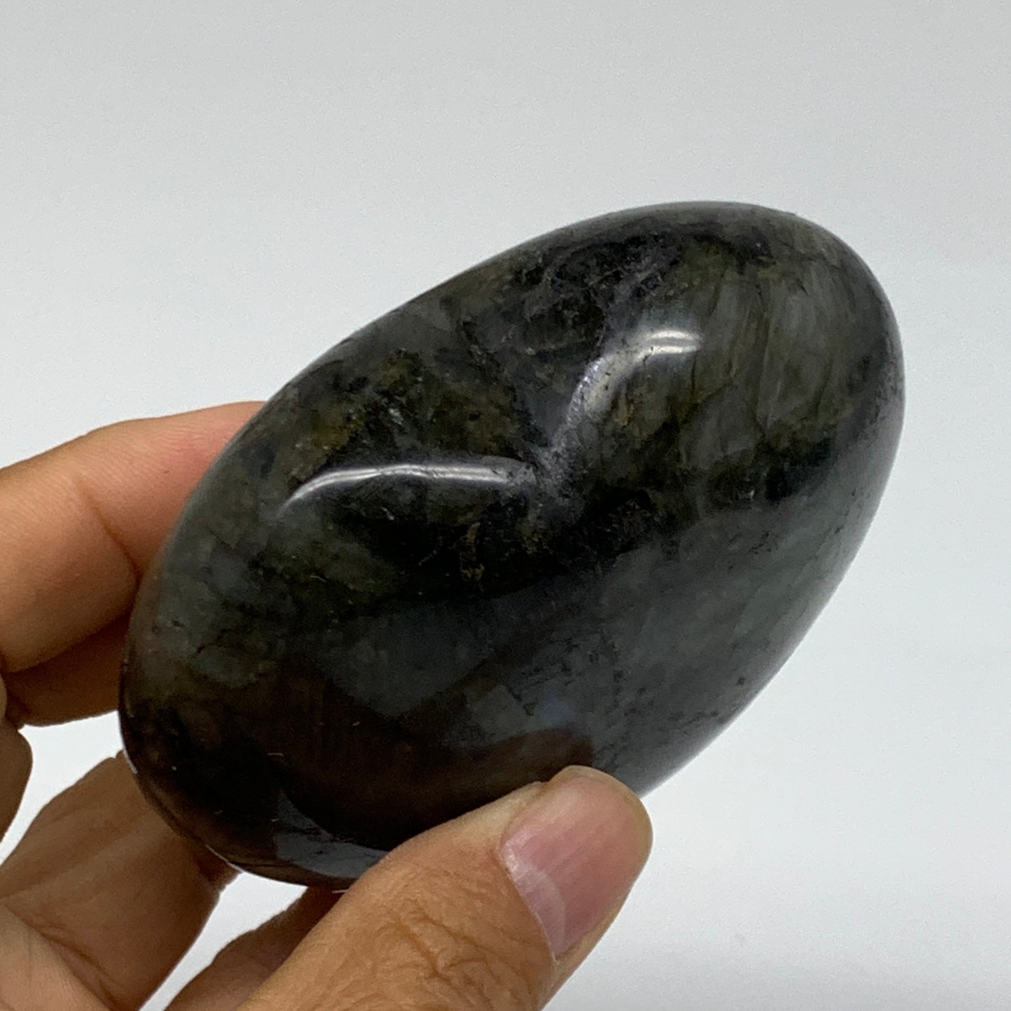 0.7 lbs, 3"x3.2"x1.4", Natural Labradorite Heart Polished Crystal, B37232