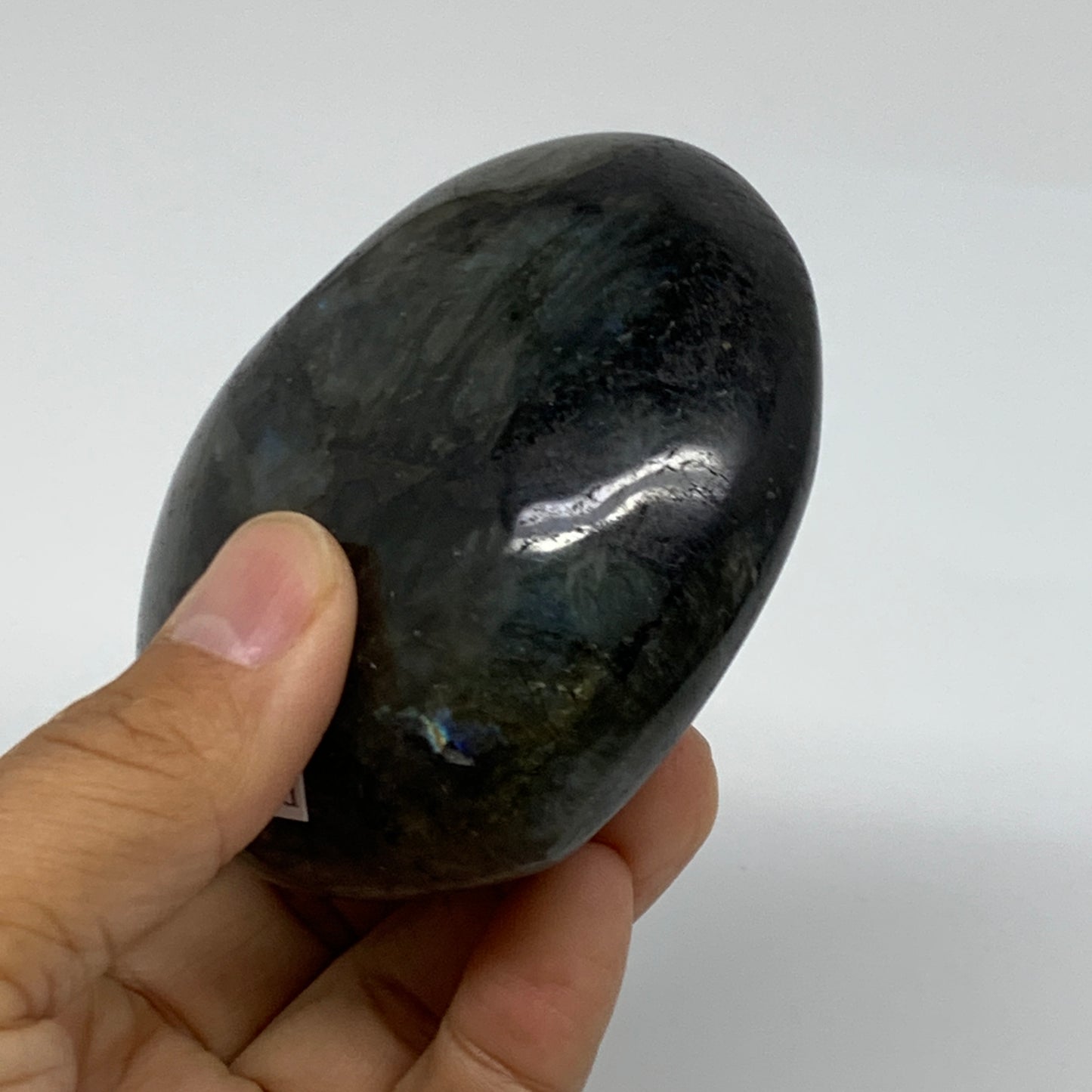 0.7 lbs, 3"x3.2"x1.4", Natural Labradorite Heart Polished Crystal, B37232