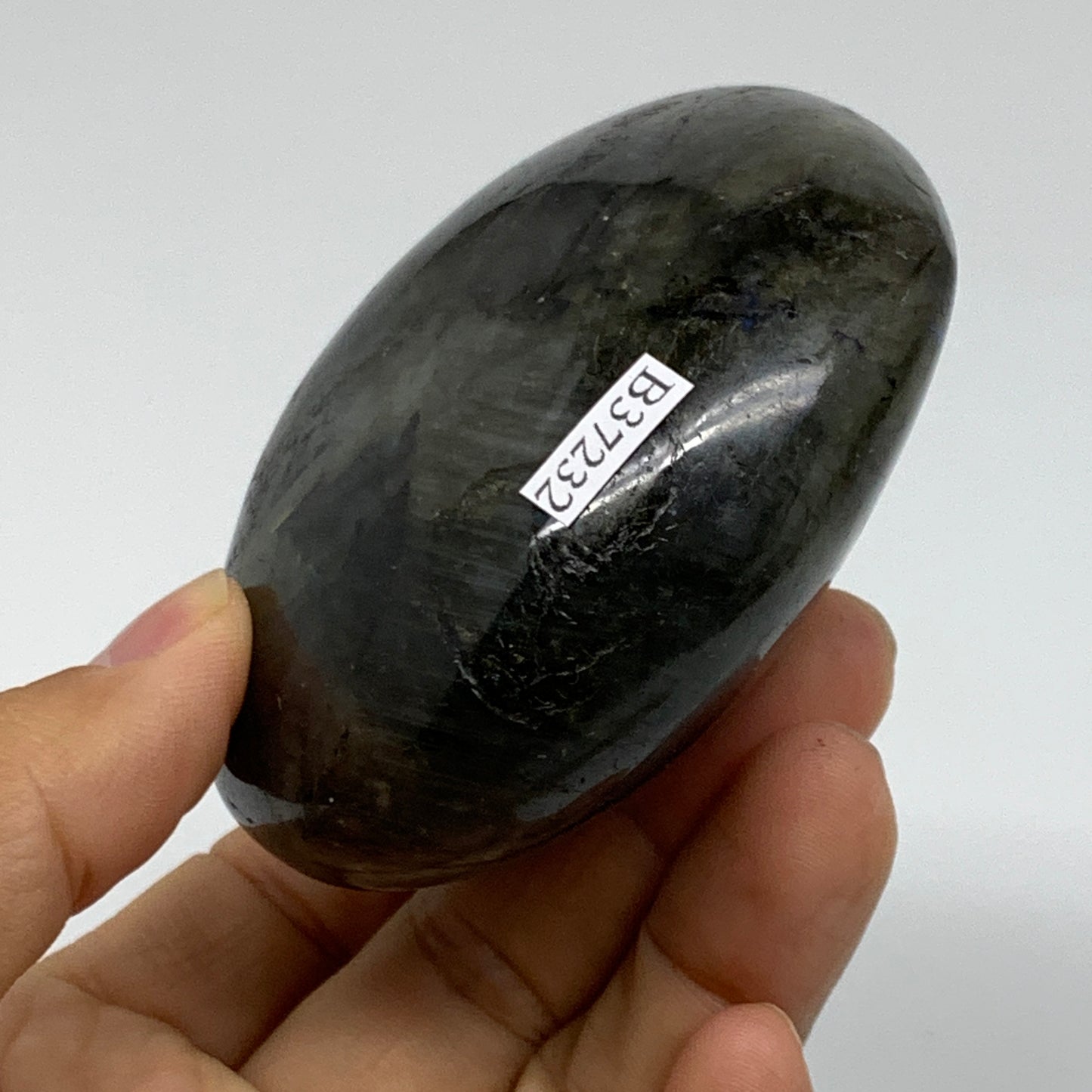 0.7 lbs, 3"x3.2"x1.4", Natural Labradorite Heart Polished Crystal, B37232