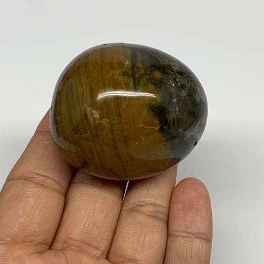 125.1g, 2"x1.7"x1.5" Natural Ocean Jasper Palm-Stone Orbicular Jasper, B30826