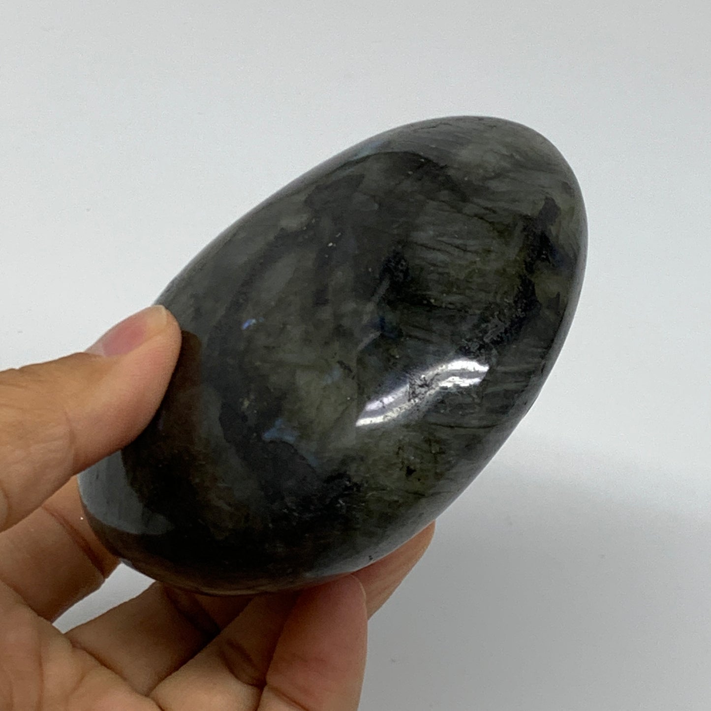 0.93 lbs, 3.4"x3.7"x1.4", Natural Labradorite Heart Polished Crystal, B37233