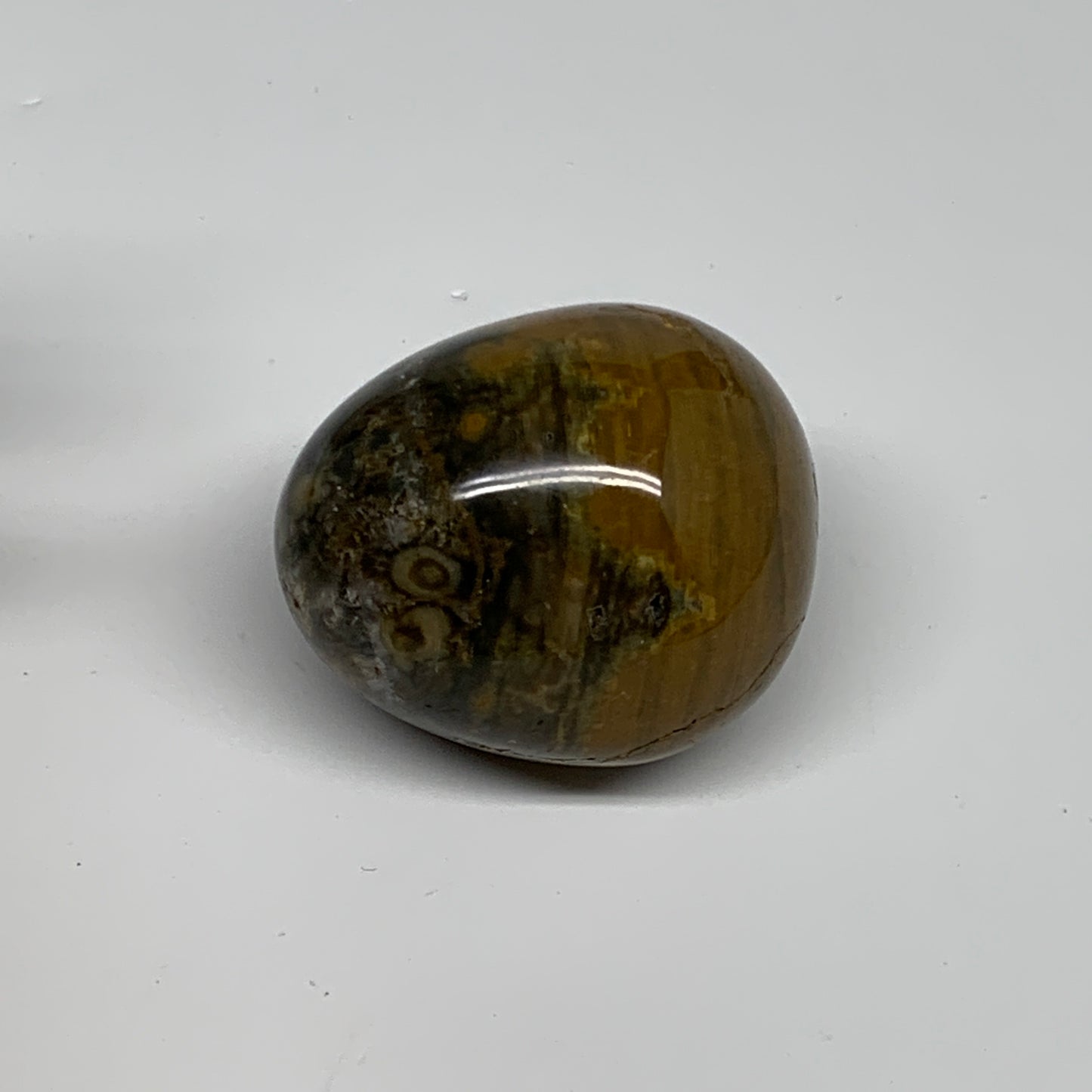 125.1g, 2"x1.7"x1.5" Natural Ocean Jasper Palm-Stone Orbicular Jasper, B30826