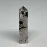 140.7g, 4.1"x1"x1" Rainbow Moonstone Tower Obelisk Point Crystal @India,B29281