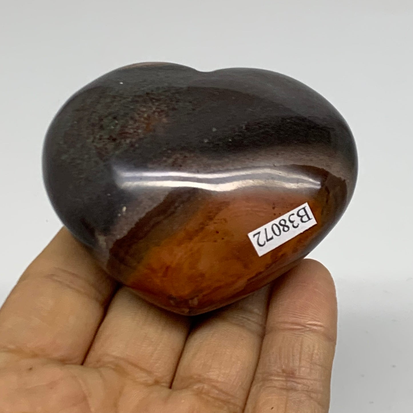 0.33 lbs, 2.3"x2.6"x1.2", Polychrome Jasper Heart Polished Crystal, B38072
