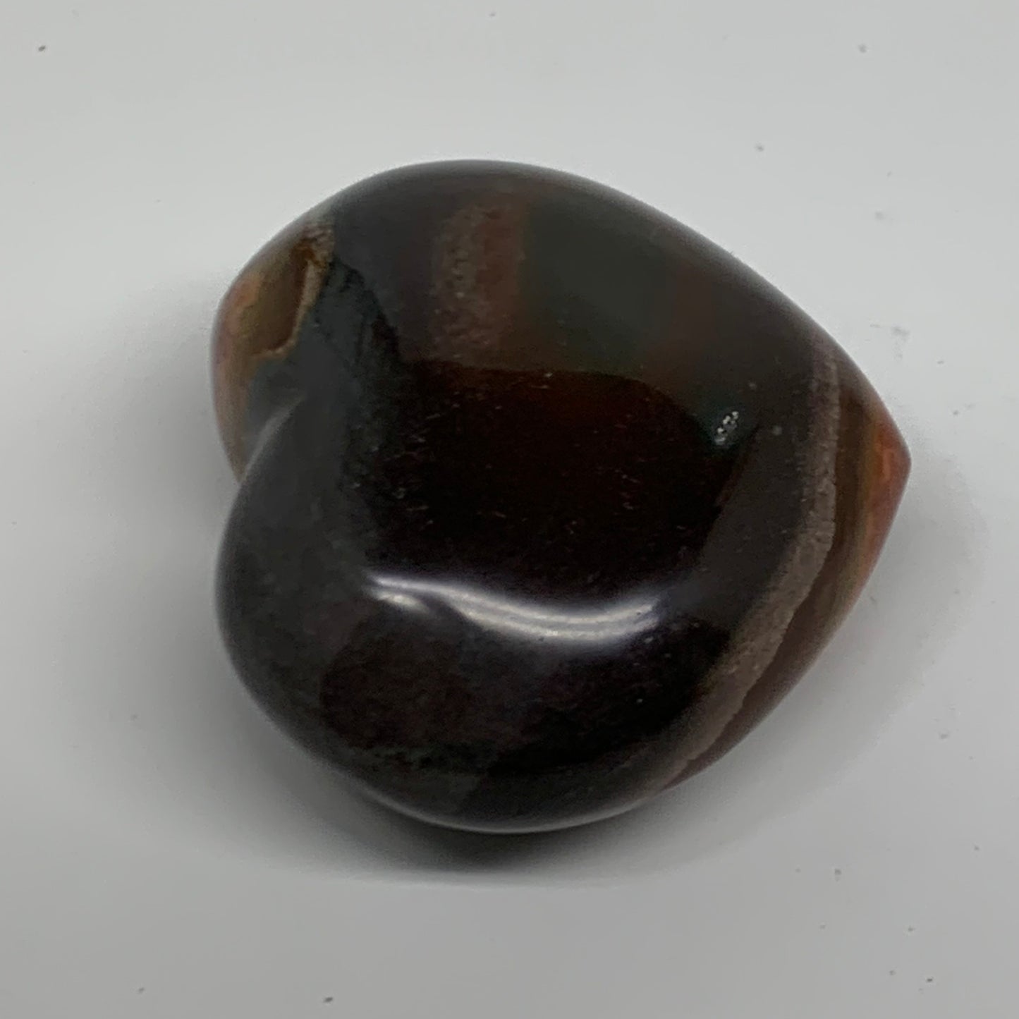 0.33 lbs, 2.3"x2.6"x1.2", Polychrome Jasper Heart Polished Crystal, B38072