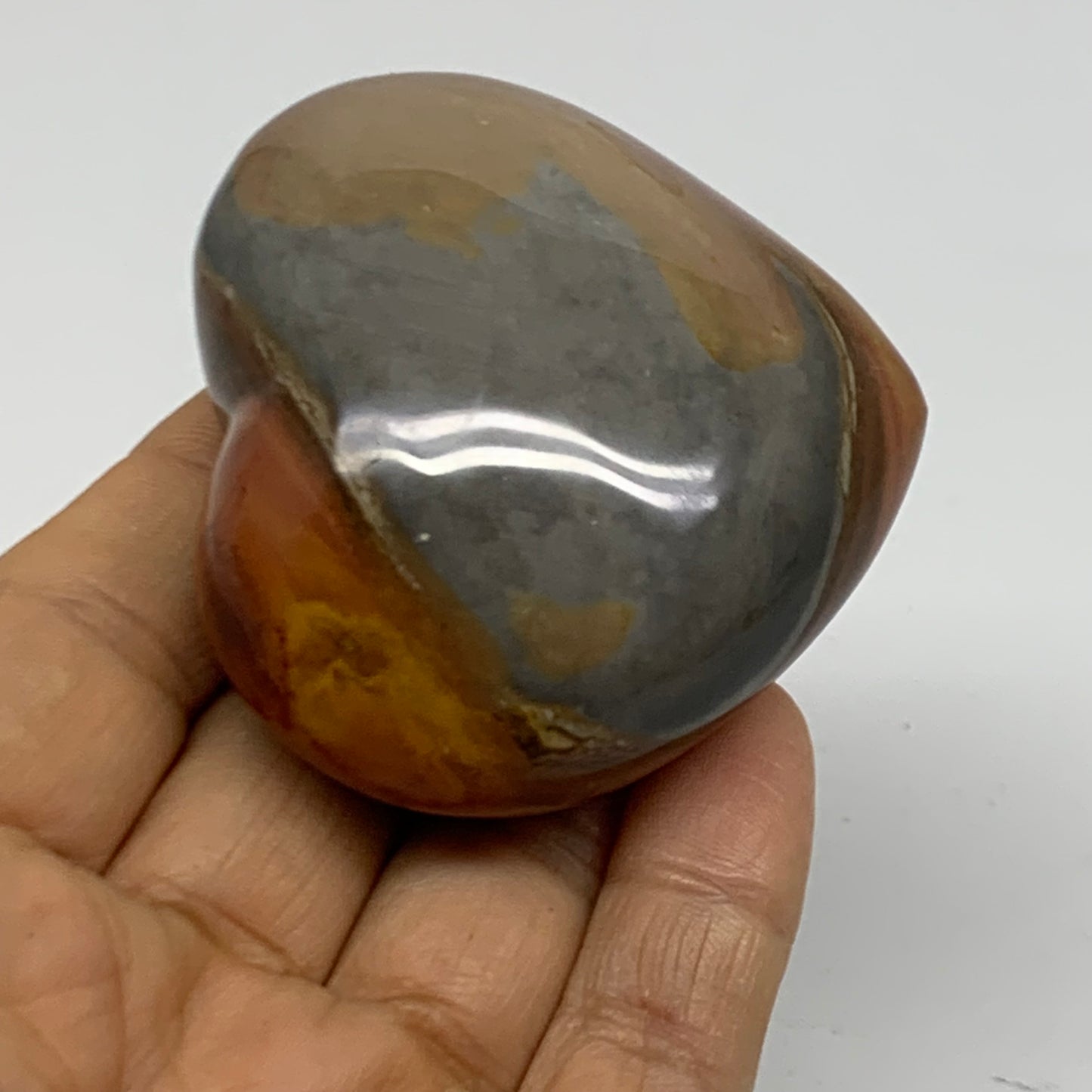 0.29 lbs, 2.2"x2.5"x1.2", Polychrome Jasper Heart Polished Crystal, B38073