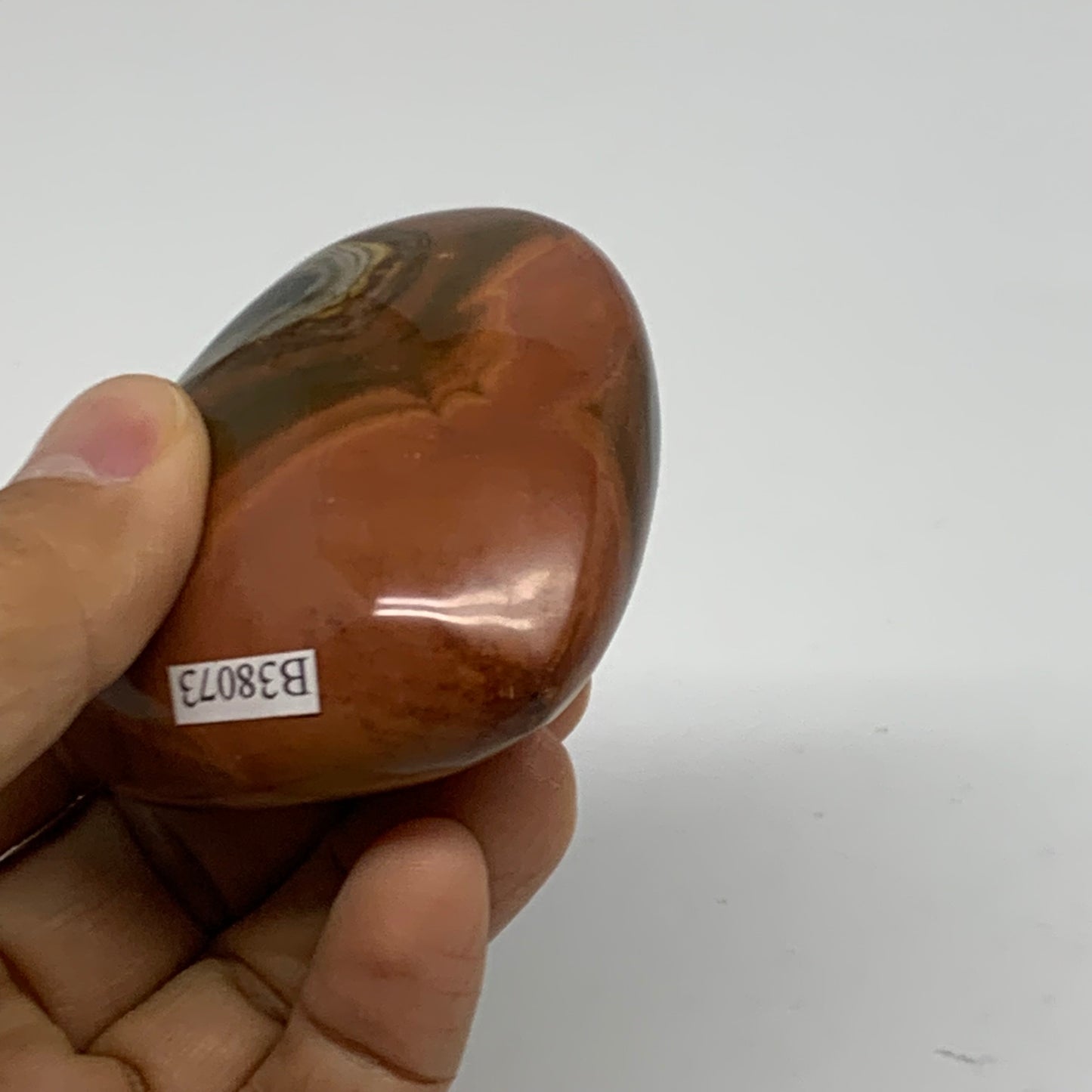 0.29 lbs, 2.2"x2.5"x1.2", Polychrome Jasper Heart Polished Crystal, B38073