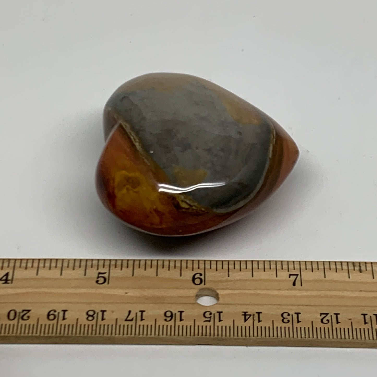 0.29 lbs, 2.2"x2.5"x1.2", Polychrome Jasper Heart Polished Crystal, B38073