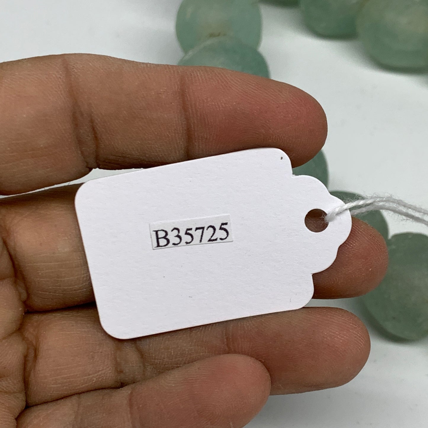 0.83 lbs, 16mm-19mm, 1 Strand, 30 beads, Green/Blue Sea Glass Beads , B35725