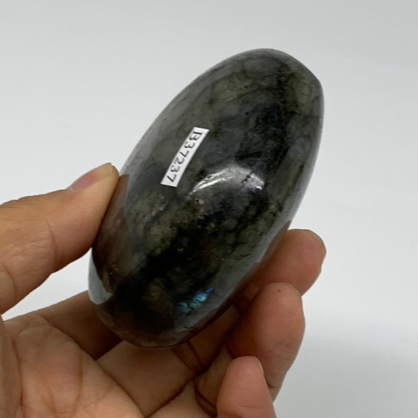 0.69 lbs, 2.8"x3.1"x1.4", Natural Labradorite Heart Polished Crystal, B37237