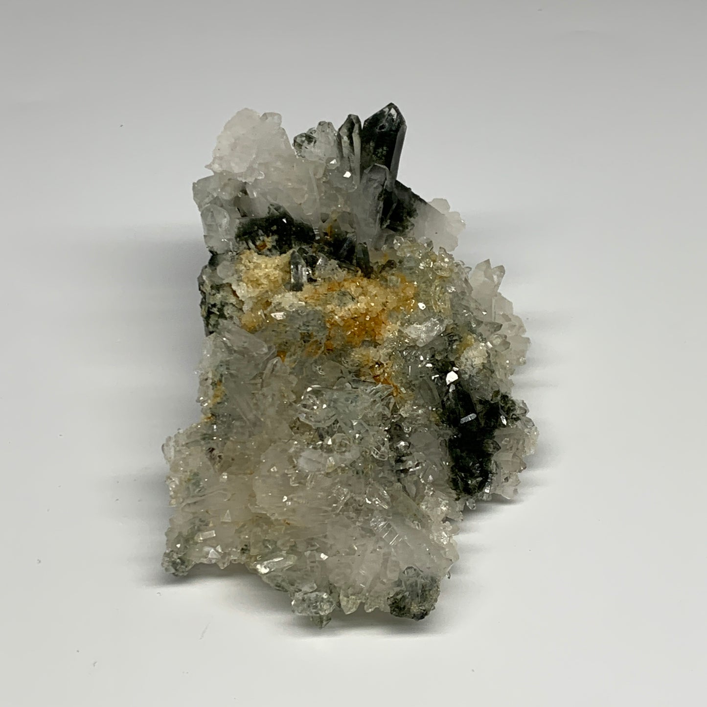 1.92 lbs, 6.7"x4.7"x3.6", Chlorine Quartz Crystal Mineral,Specimen Terminated,B2