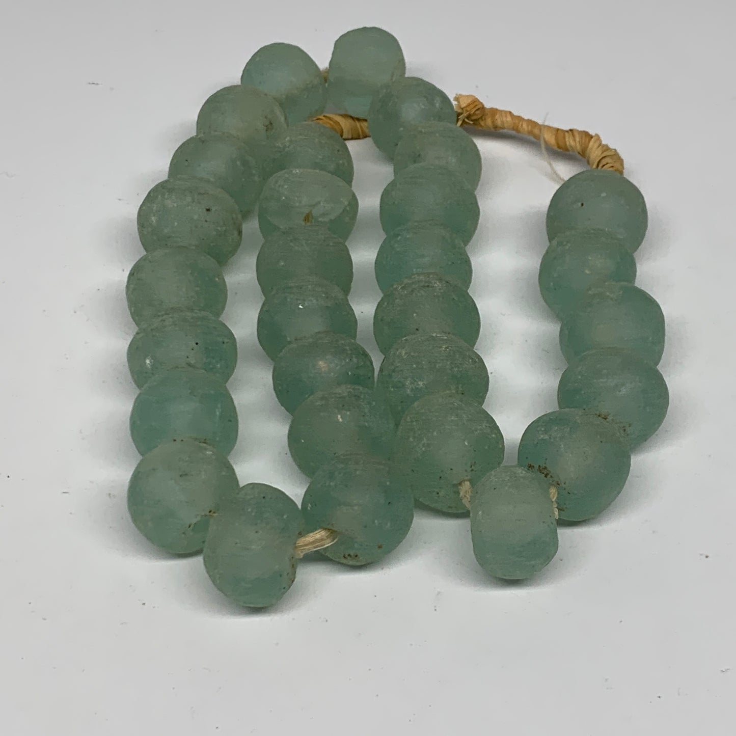 1 lbs, 16mm-22mm, 1 Strand, 30 beads, Green/Blue Sea Glass Beads , B35727