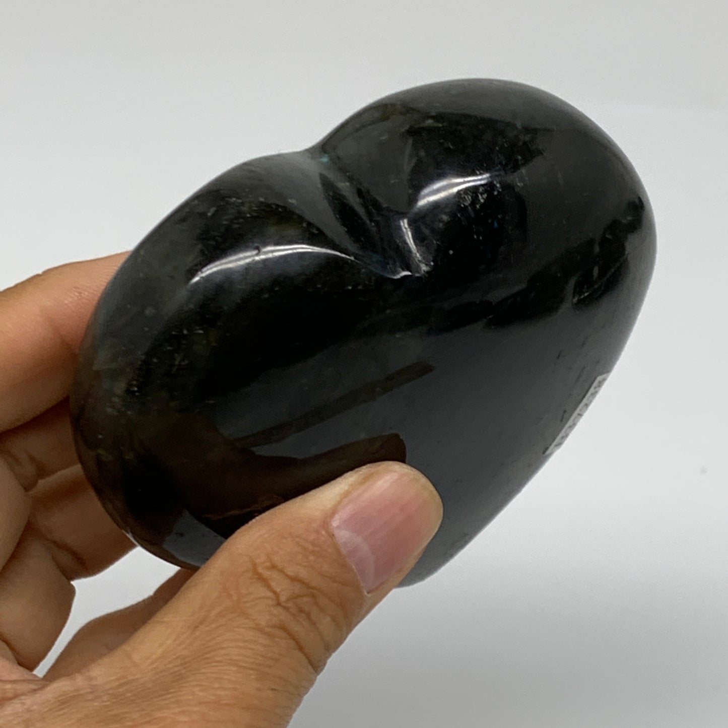 0.78 lbs, 3.3"x3.4"x1.4", Natural Labradorite Heart Polished Crystal, B37238