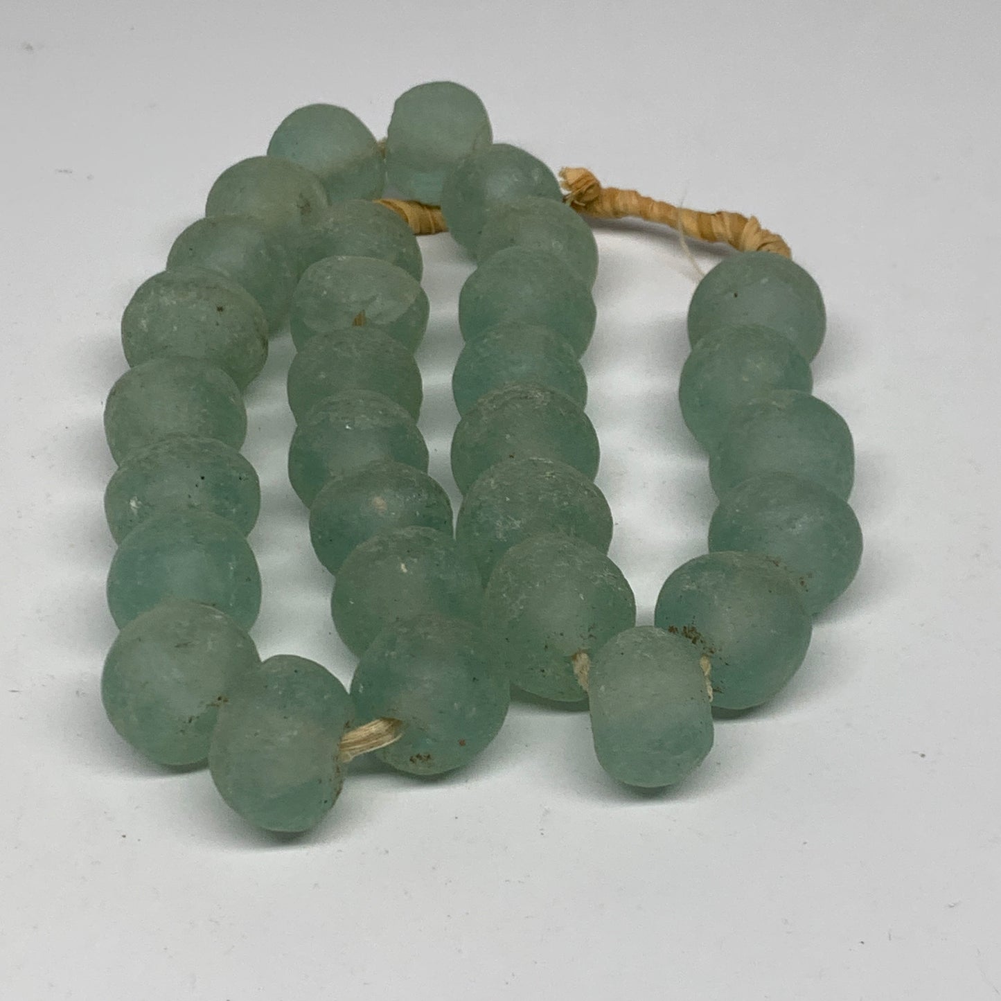 1 lbs, 16mm-22mm, 1 Strand, 30 beads, Green/Blue Sea Glass Beads , B35727