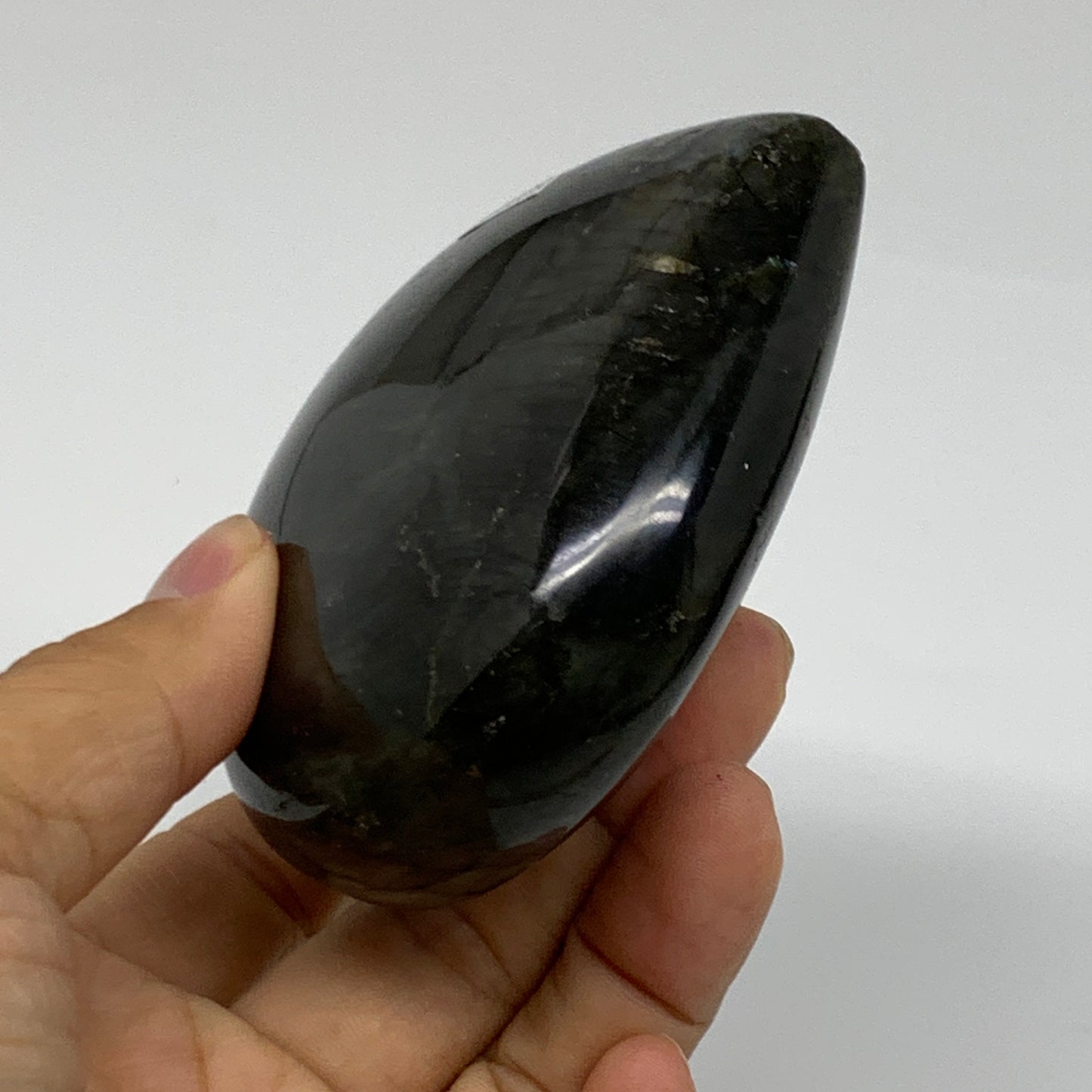 0.78 lbs, 3.3"x3.4"x1.4", Natural Labradorite Heart Polished Crystal, B37238