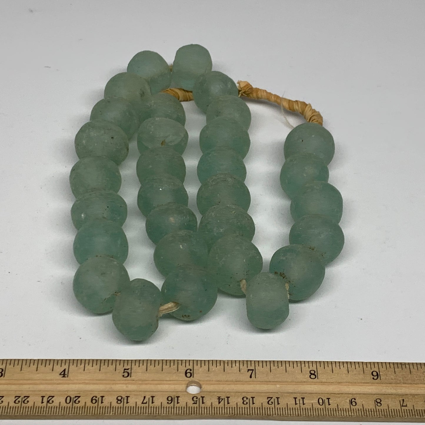 1 lbs, 16mm-22mm, 1 Strand, 30 beads, Green/Blue Sea Glass Beads , B35727