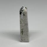 130.4g, 4.1"x1"x1" Rainbow Moonstone Tower Obelisk Point Crystal @India,B29285