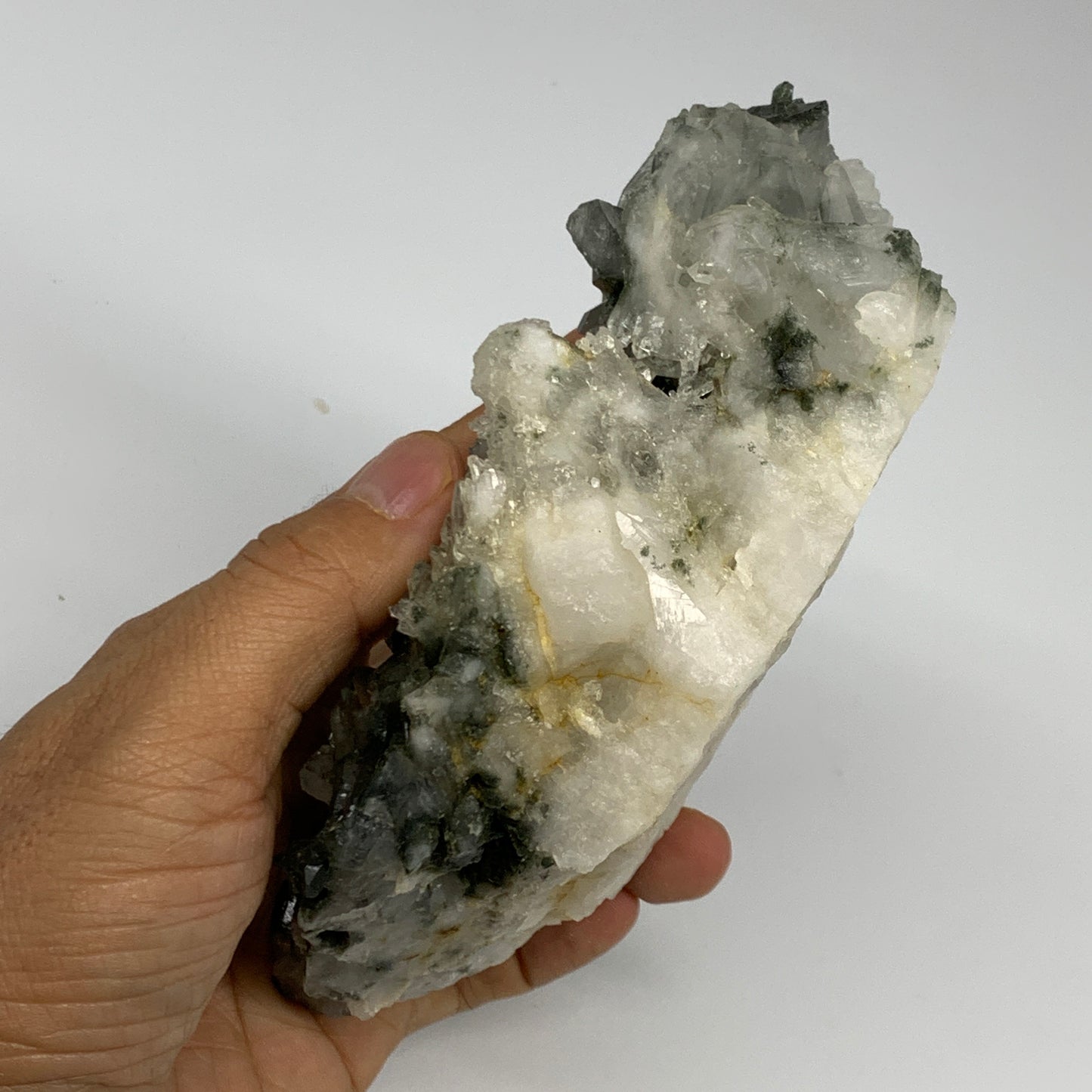1.56 lbs, 5.7"x4"x2.1", Chlorine Quartz Crystal Mineral,Specimen Terminated, B27