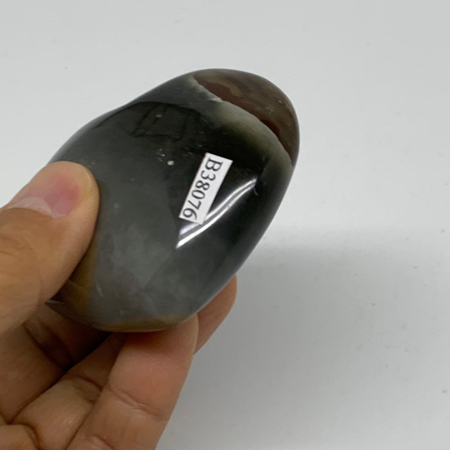 0.28 lbs, 2.3"x2.6"x1", Polychrome Jasper Heart Polished Crystal, B38076