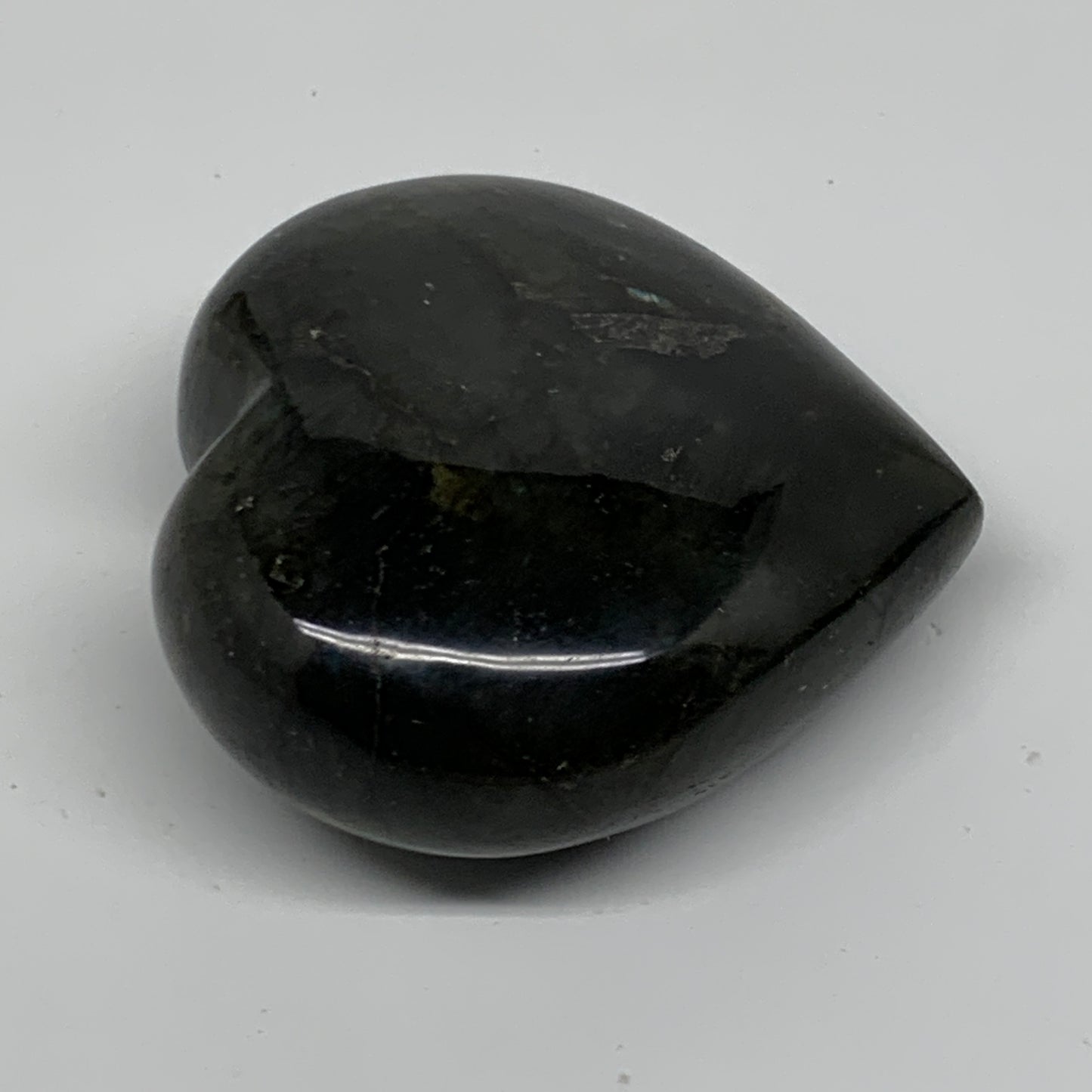 0.78 lbs, 3.3"x3.4"x1.4", Natural Labradorite Heart Polished Crystal, B37238