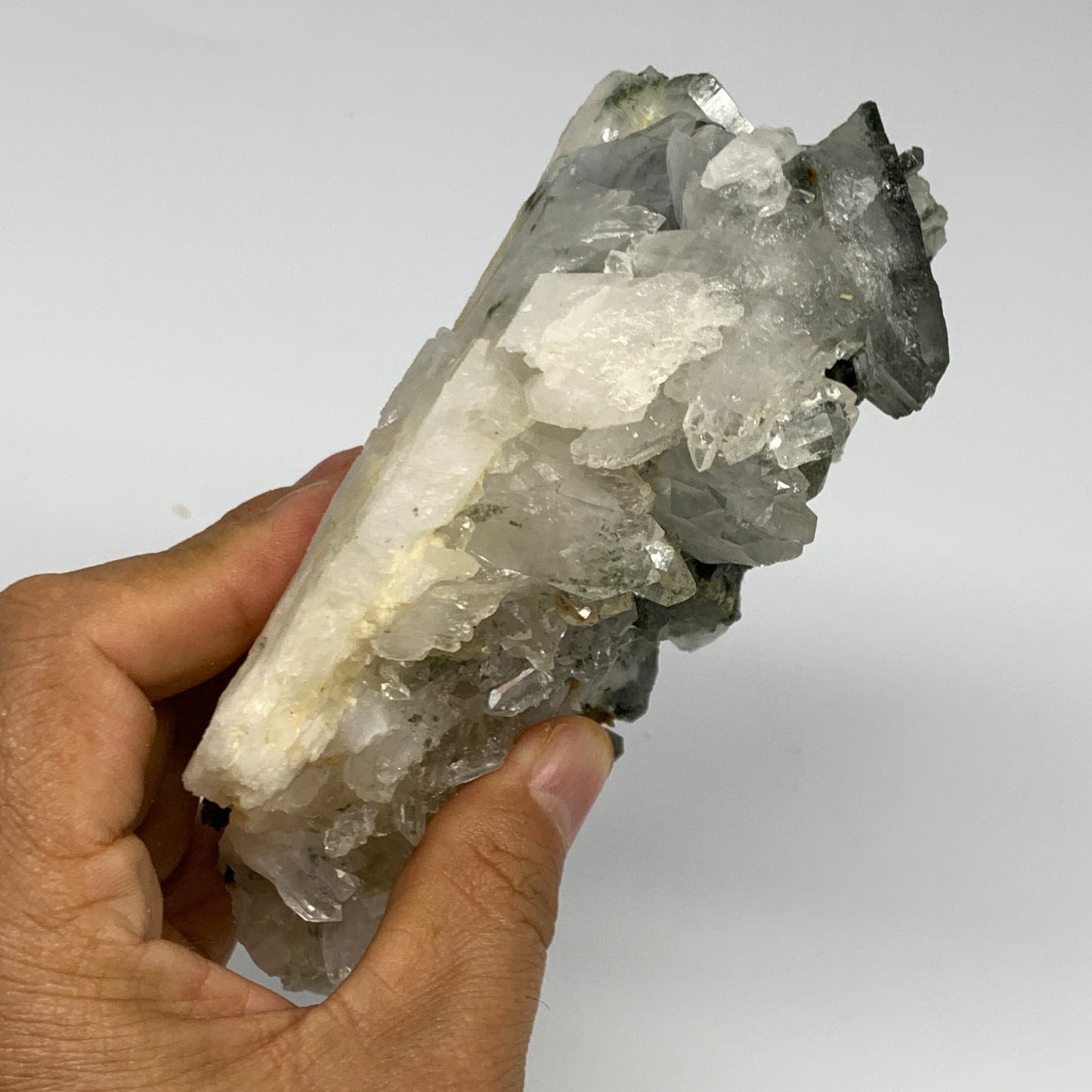 1.56 lbs, 5.7"x4"x2.1", Chlorine Quartz Crystal Mineral,Specimen Terminated, B27