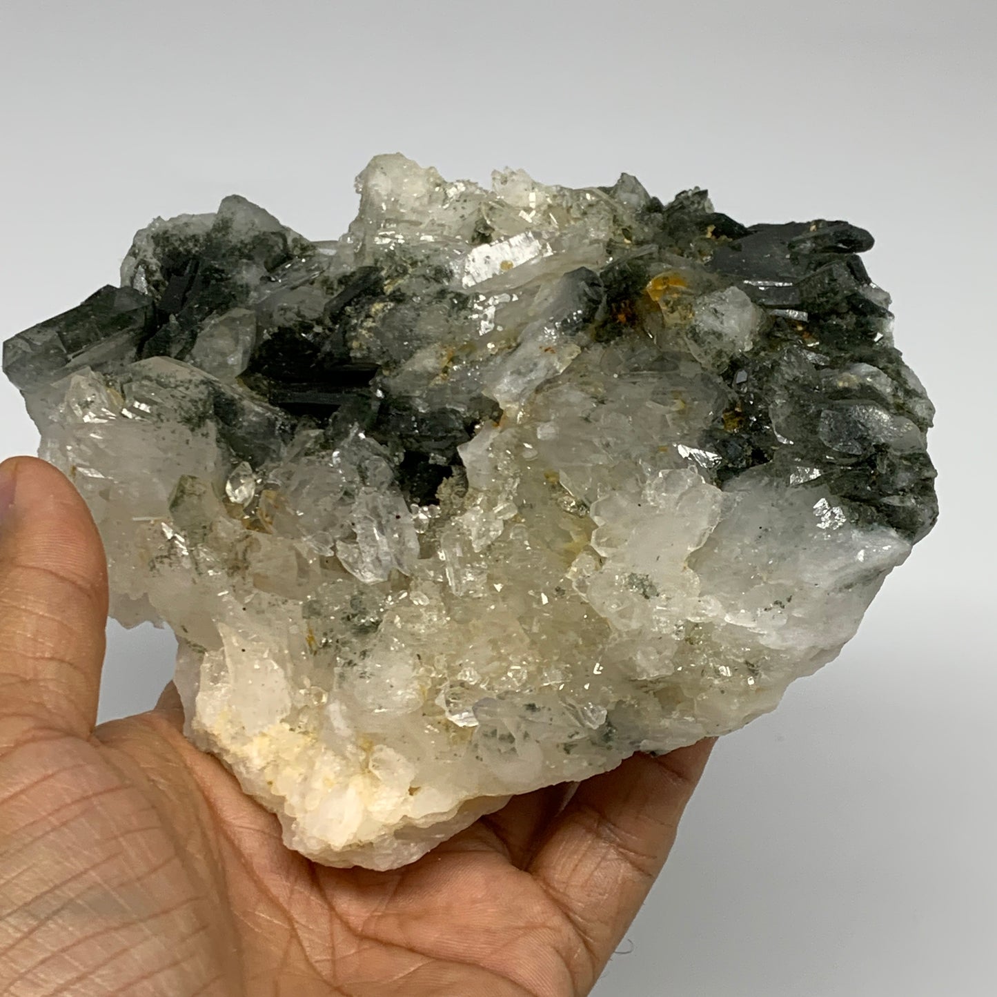 1.56 lbs, 5.7"x4"x2.1", Chlorine Quartz Crystal Mineral,Specimen Terminated, B27