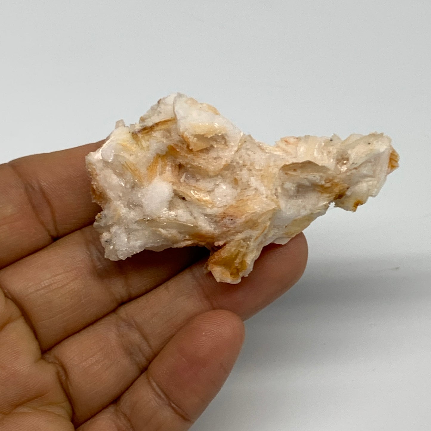 58.7g, 2.5"x1.4"x1", Natural Golden Barite Mineral Specimen @Morocco, B33581