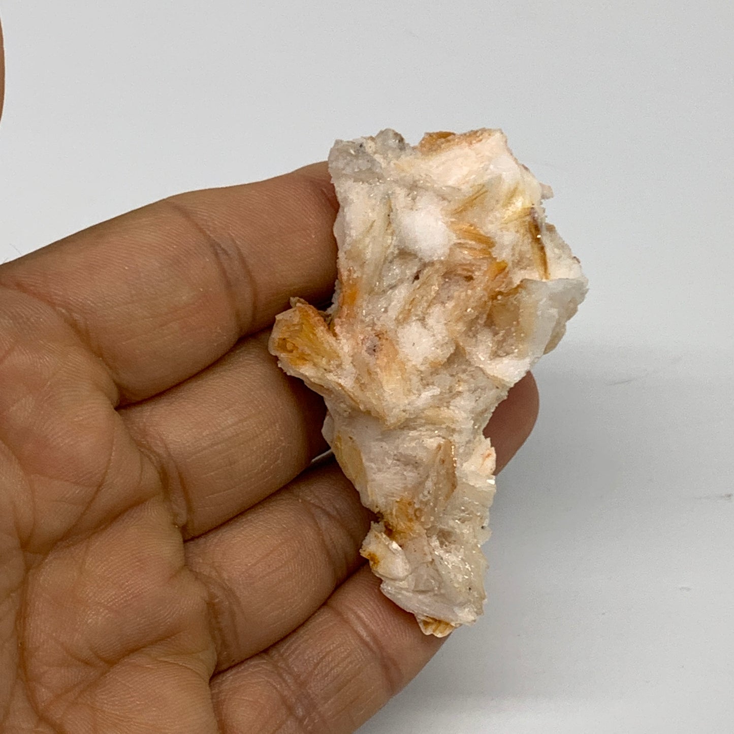 58.7g, 2.5"x1.4"x1", Natural Golden Barite Mineral Specimen @Morocco, B33581